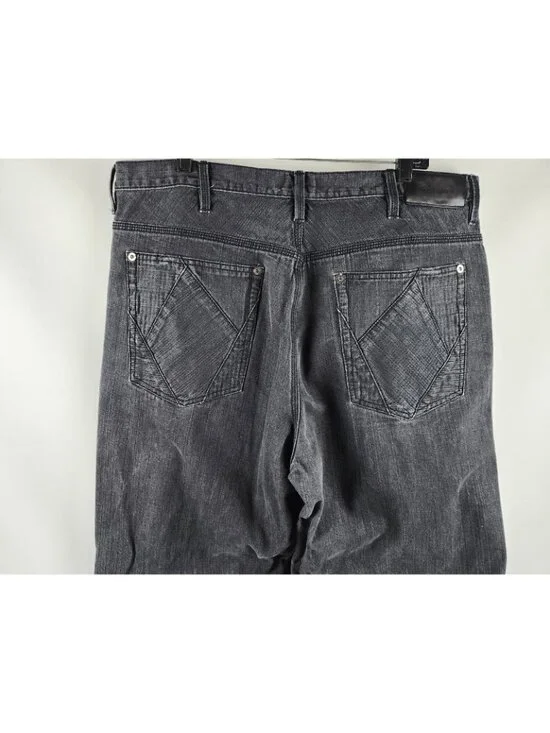 Sean John Jeans Mens 40x33 Denim Black Y2K Hip Hop Baggy - Picture 8 of 9